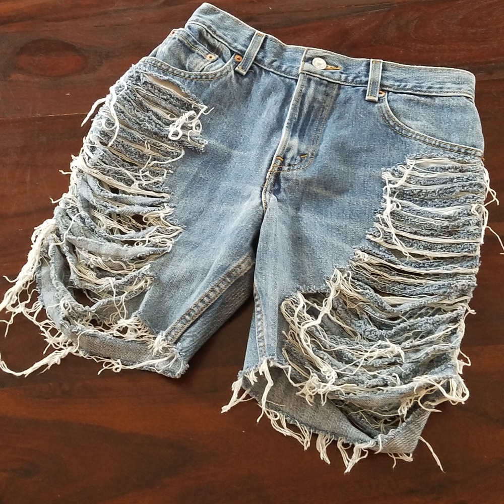 Levis Distressed Shorts